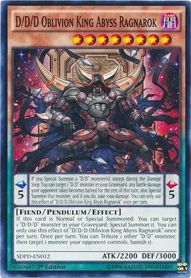 D/D/D Oblivion King Abyss Ragnarok - SDPD-EN012 - Common - 1st Edition