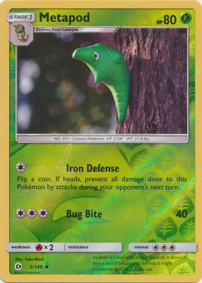 Metapod - 2/149 - Uncommon - Reverse Holo