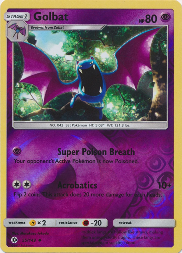 Golbat - 55/149 Uncommon Reverse Holo