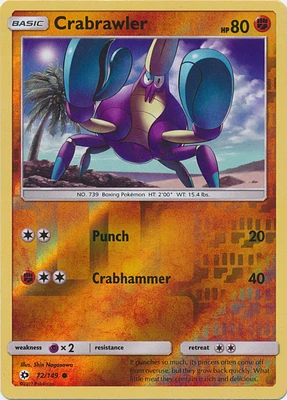 Crabrawler - 72/149 - Common - Reverse Holo