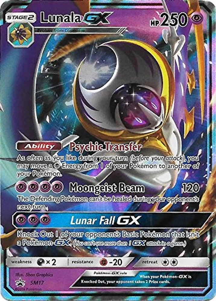 Lunala GX - SM17 - Legends of Alola Tin - SM Black Star Promo