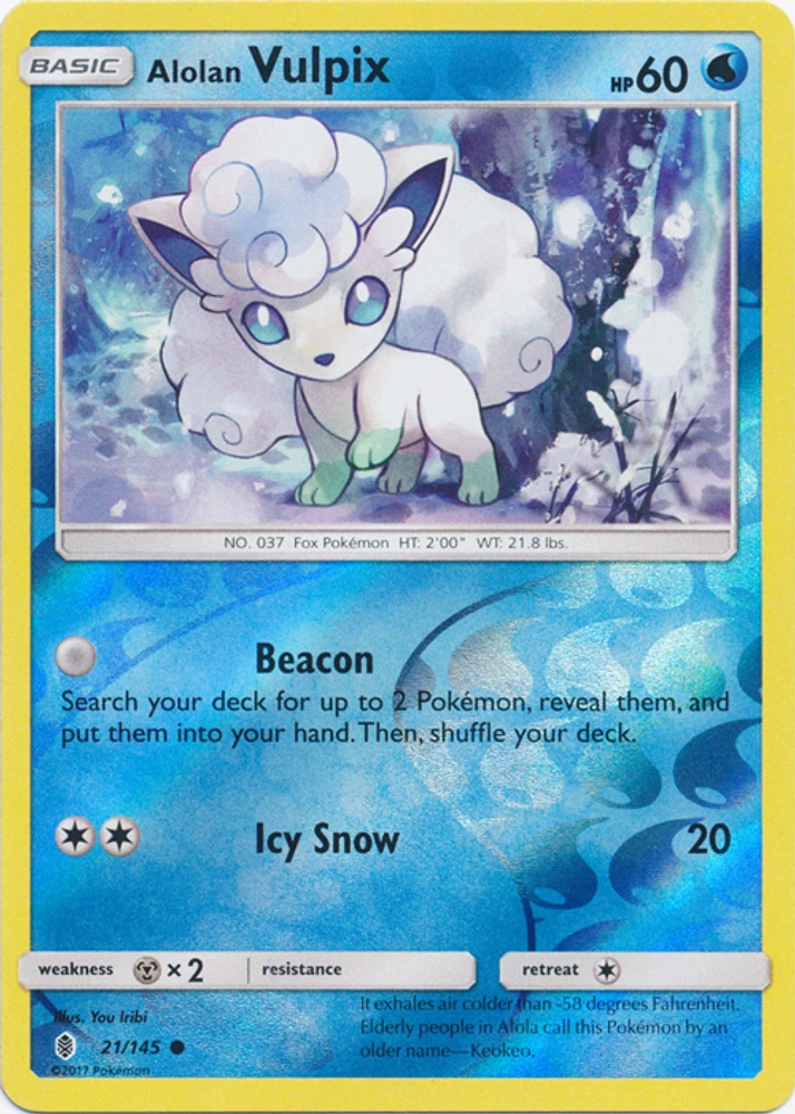 Alolan Vulpix - 21/145 - Common - Reverse Holo