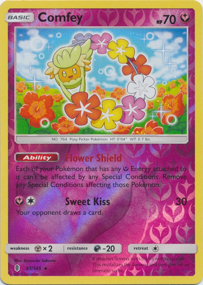 Comfey - 93/145 - Holo Rare - Reverse Holo