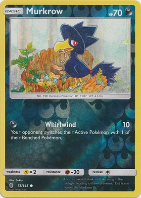 Murkrow - 78/145 Common Reverse Holo