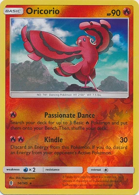 Oricorio - 14/145 - Rare - Reverse Holo