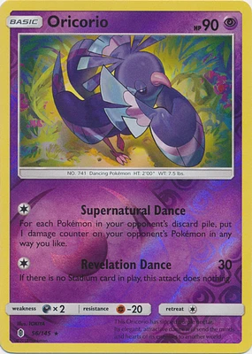 Oricorio - 56/145 - Rare - Reverse Holo