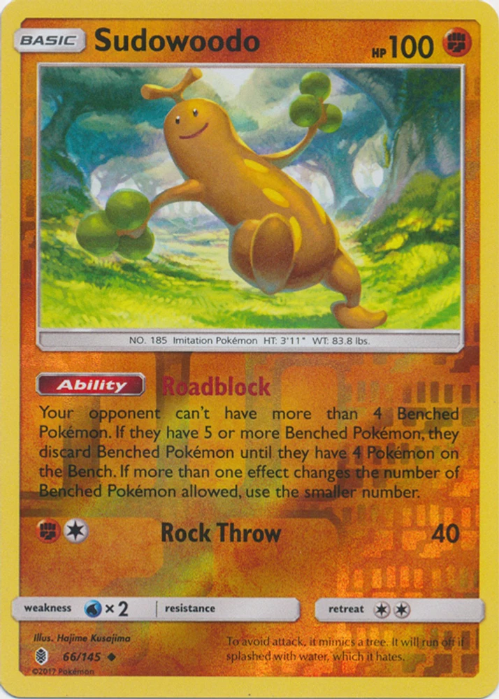 Sudowoodo - 66/145 - Uncommon - Reverse Holo