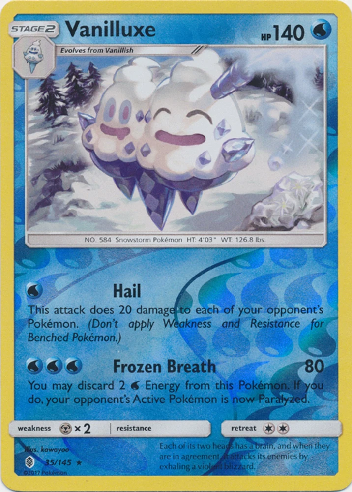 Vanilluxe - 35/145 - Rare - Reverse Holo