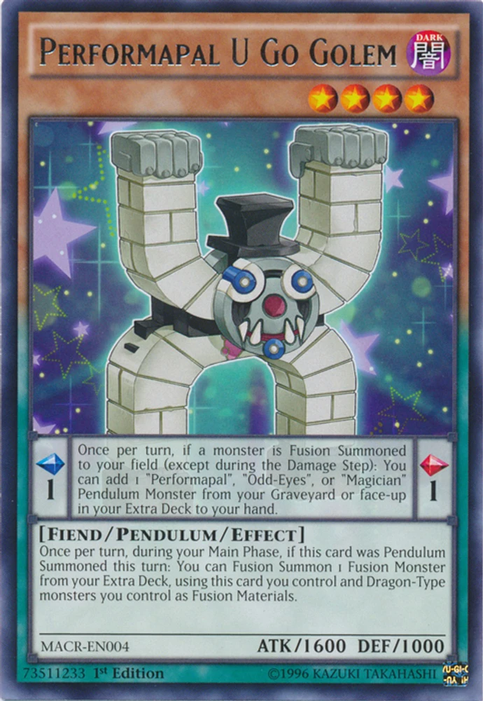 Performapal U Go Golem - MACR-EN004 - Rare