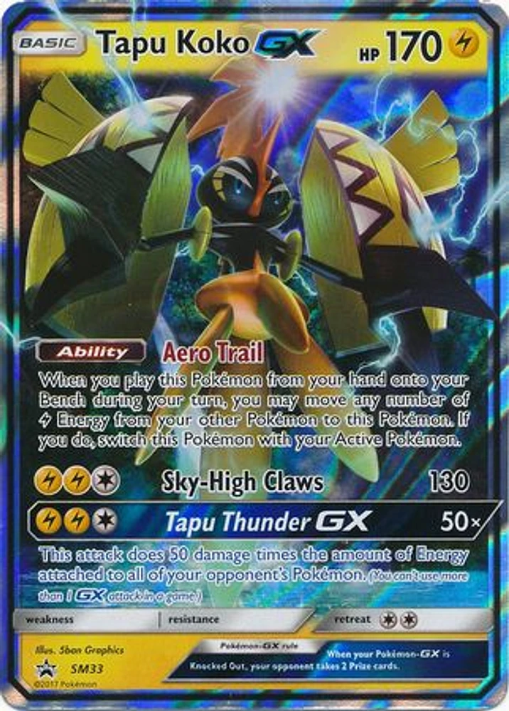 Tapu Koko GX - SM33 - Promo - SM Black Star Promo