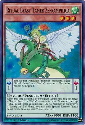 Ritual Beast Tamer Zeframpilica - PEVO-EN048 - Super Rare - 1st Edition