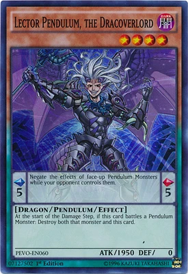 Lector Pendulum, the Dracoverlord - PEVO-EN060 - Super Rare - 1st Edition