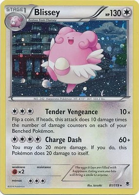 Blissey - 81/119 - Cosmos Holo - Legacy Evolution Pin Collection