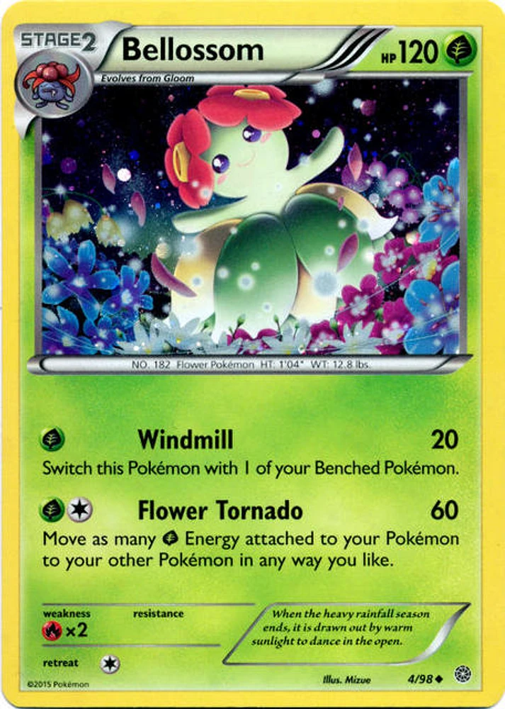 Bellossom - 4/98 - Cosmos Holo - Legacy Evolution Pin Collection