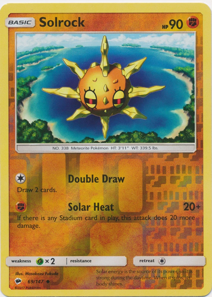 Solrock - 69/147 - Uncommon - Reverse Holo