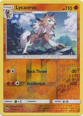 Lycanroc - 76/147 Rare Reverse Holo