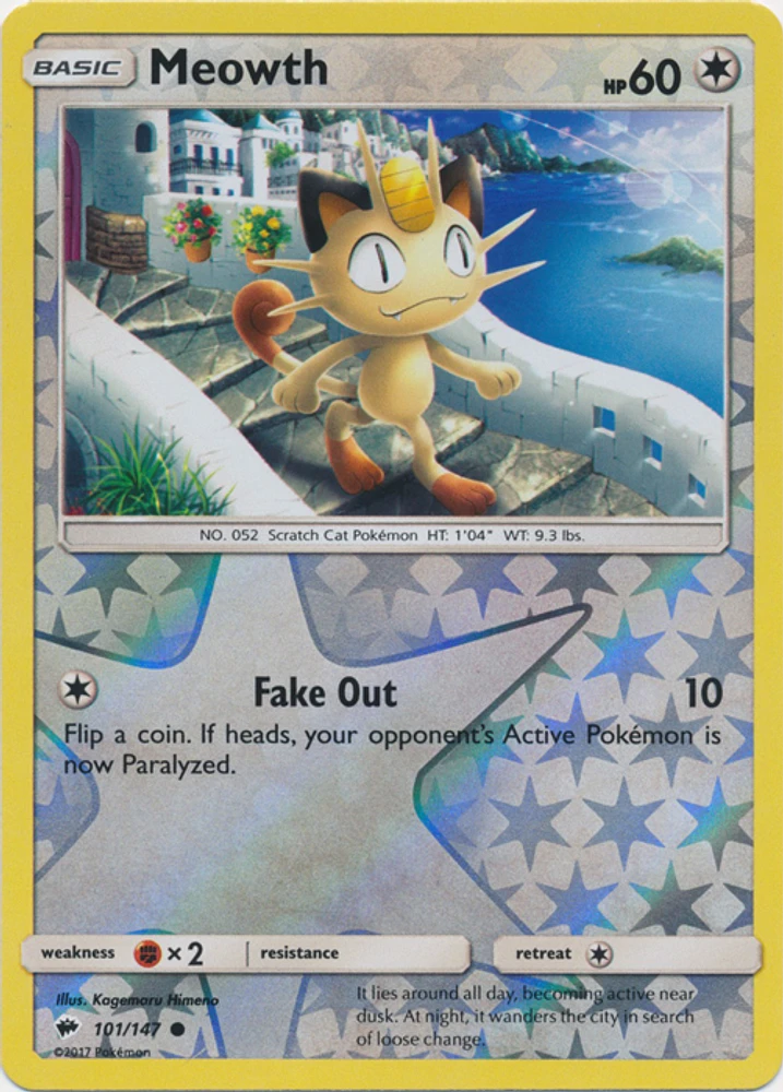 Meowth - 101/147 Common Reverse Holo