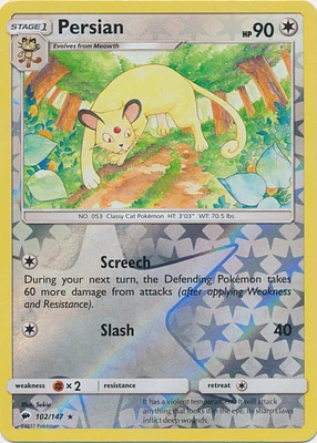 Persian - 102/147 Rare Reverse Holo