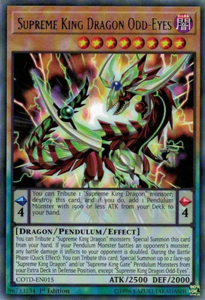 Supreme King Dragon Odd-Eyes - COTD-EN015 - Rare - 1st Edition