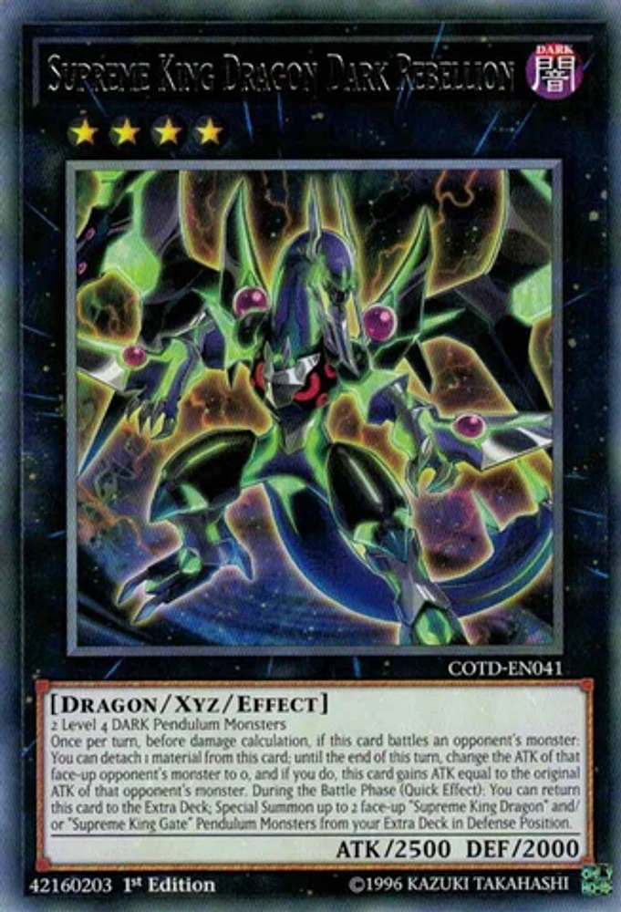 Supreme King Dragon Dark Rebellion - COTD-EN041 - Rare