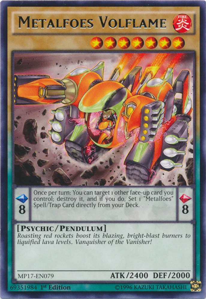 Metalfoes Volflame - MP17-EN079 - Rare - 1st Edition