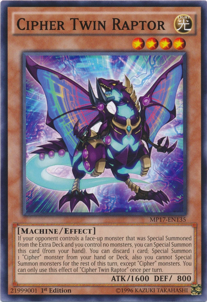 Cipher Twin Raptor - MP17-EN135 - Common - 1st Edition