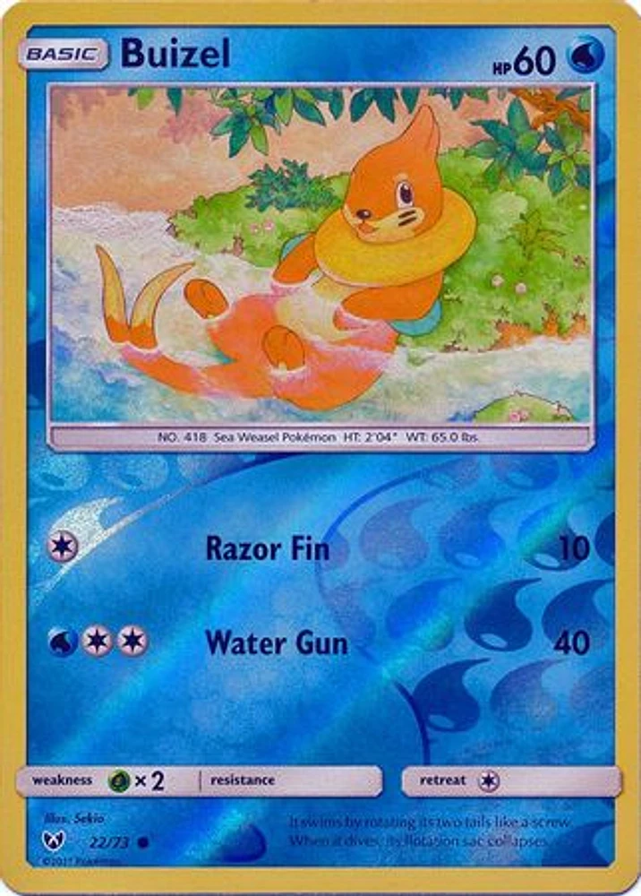 Buizel - 22/73 - Common - Reverse Holo