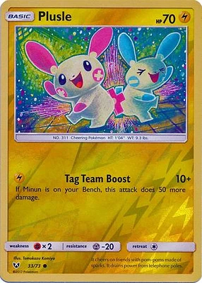 Plusle - 33/73 Common Reverse Holo