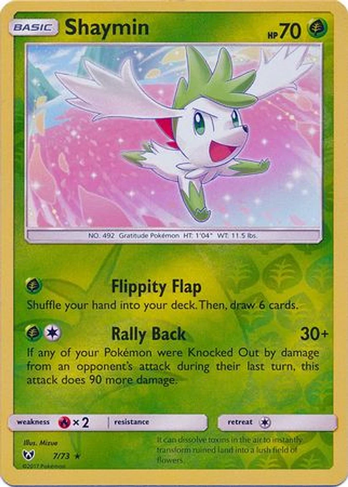 Shaymin - 7/73 - Holo Rare - Reverse Holo