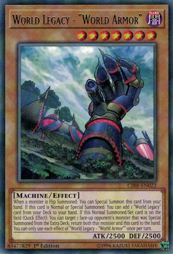 World Legacy - "World Armor" - CIBR-EN022 - Rare - 1st Edition