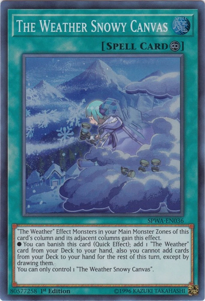 The Weather Snowy Canvas - SPWA-EN036 - Super Rare - 1st Edition