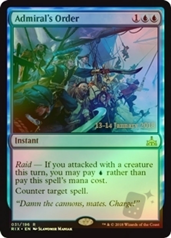 Admiral's Order - Foil - Prerelease Promo