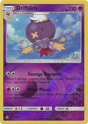 Drifblim - 52/156 - Uncommon - Reverse Holo