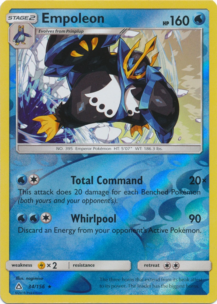 Empoleon - 34/156 - Rare - Reverse Holo