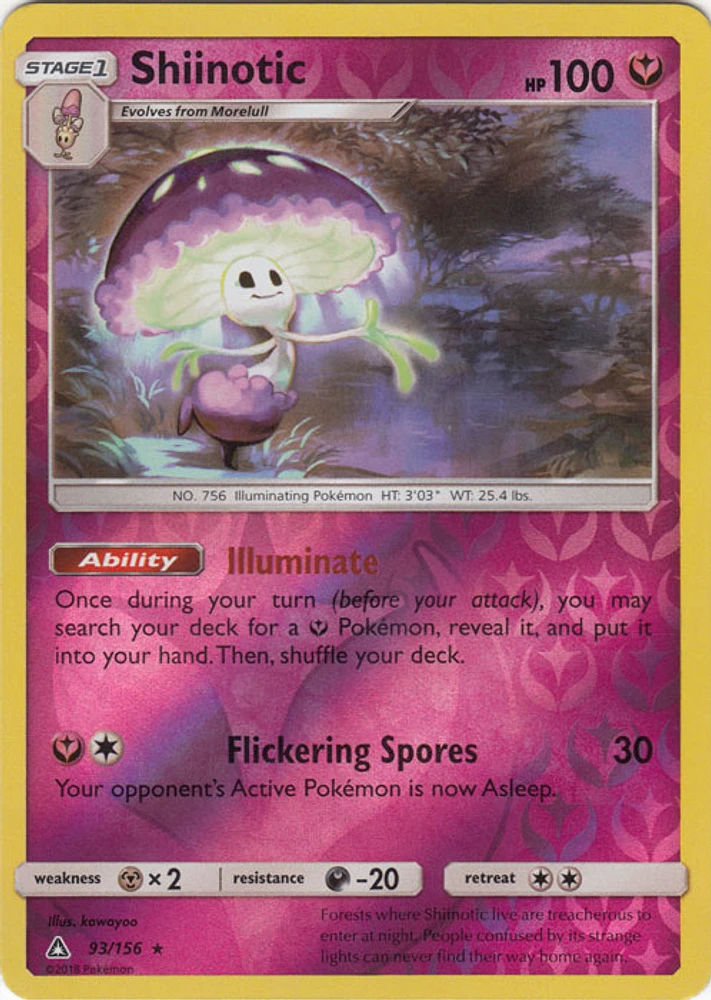 Shiinotic - 93/156 - Rare - Reverse Holo