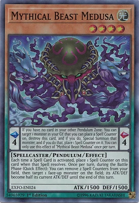 Mythical Beast Medusa - EXFO-EN024 - Super Rare - 1st Edition