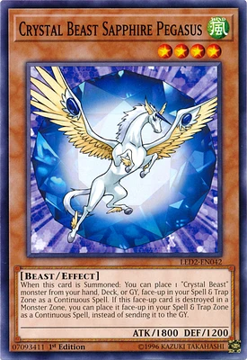 Crystal Beast Sapphire Pegasus - LED2-EN042 - Common - 1st Edition