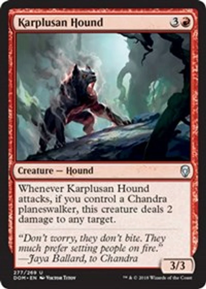 Karplusan Hound - Planeswalker Deck Exclusive