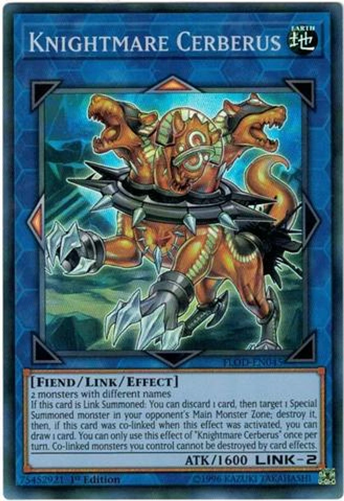 Knightmare Cerberus - FLOD-EN045 - Super Rare - 1st Edition