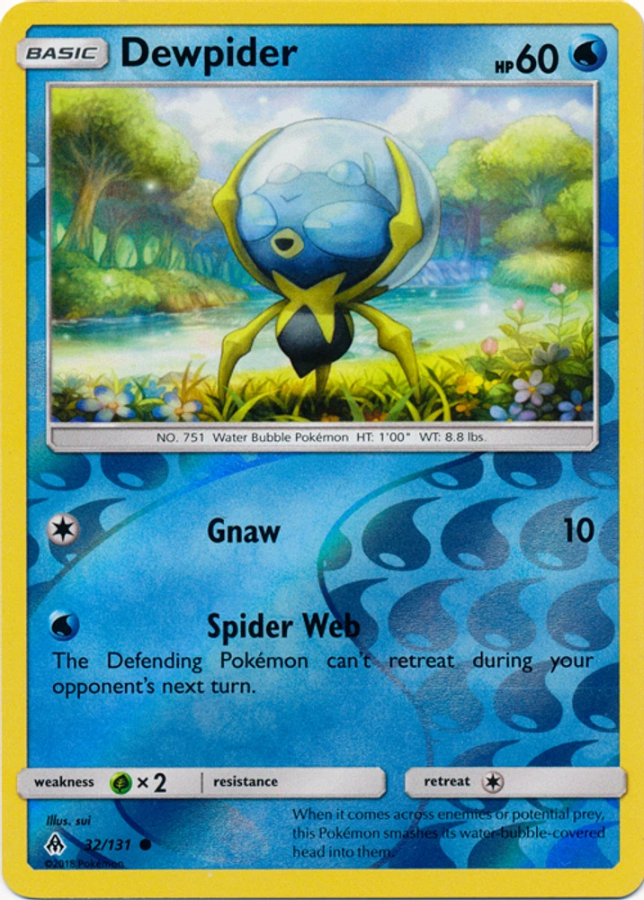 Dewpider - 32/131 - Common - Reverse Holo