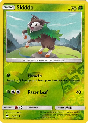 Skiddo - 9/131 - Common - Reverse Holo