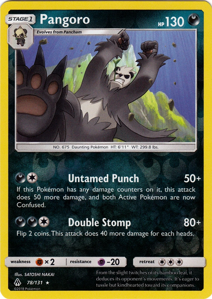 Pangoro - 78/131 - Rare - Reverse Holo