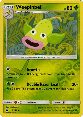 Weepinbell - 2/168 - Uncommon - Reverse Holo