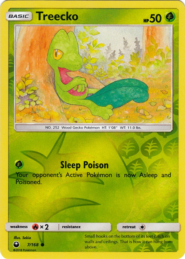 Treecko - 7/168 - Common - Reverse Holo