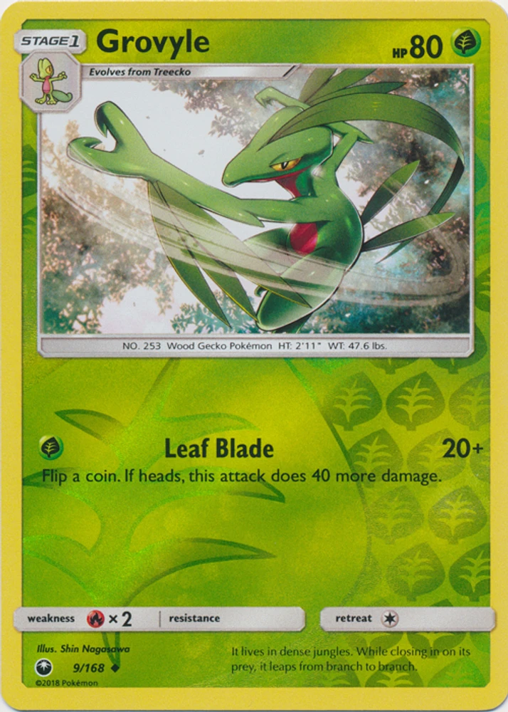 Grovyle - 9/168 - Uncommon - Reverse Holo