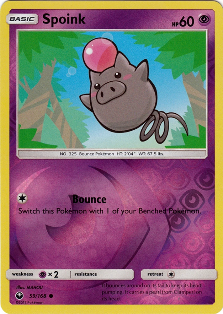 Spoink - 59/168 - Common - Reverse Holo