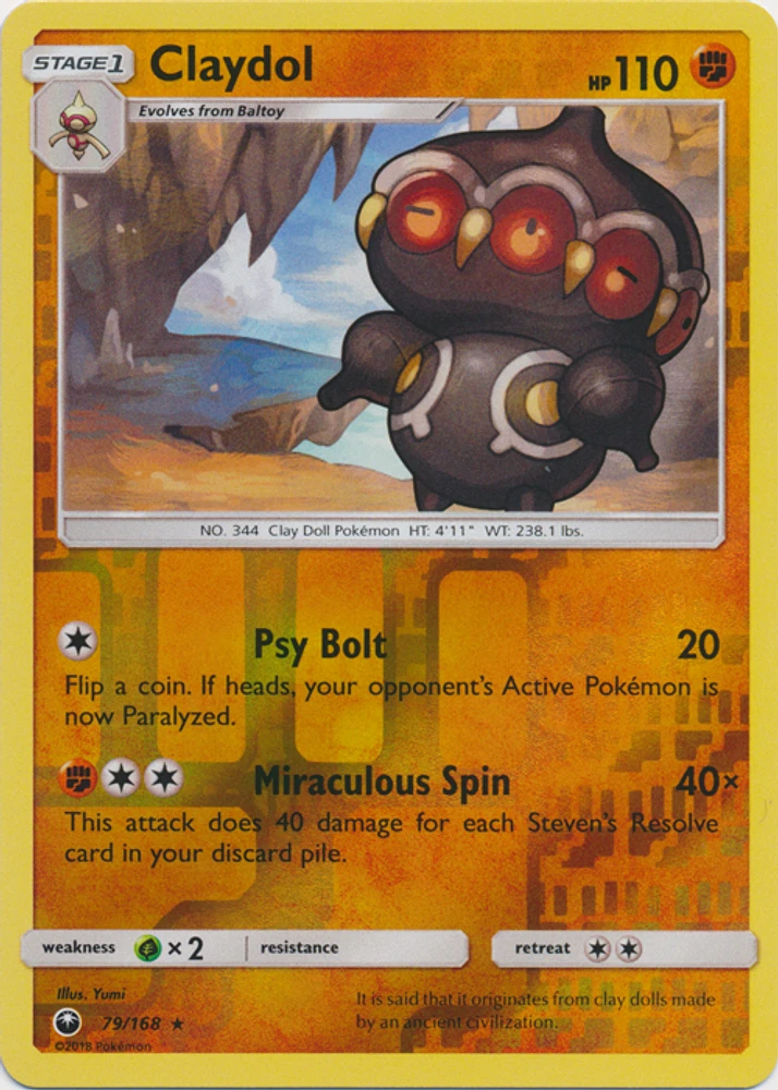 Claydol - 79/168 - Rare - Reverse Holo