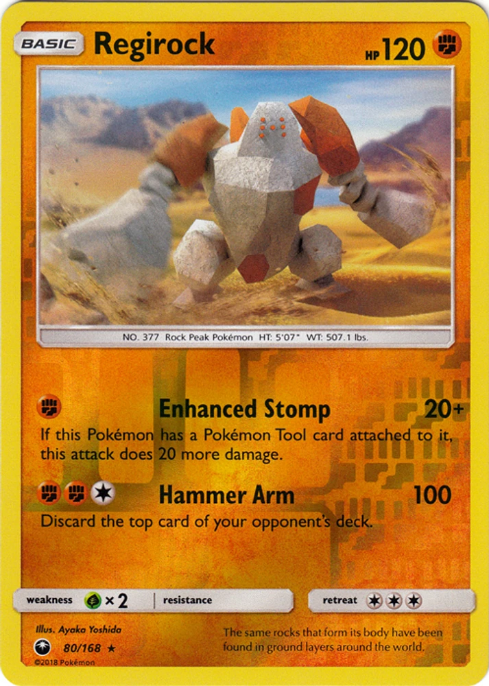 Regirock - 80/168 - Rare - Reverse Holo