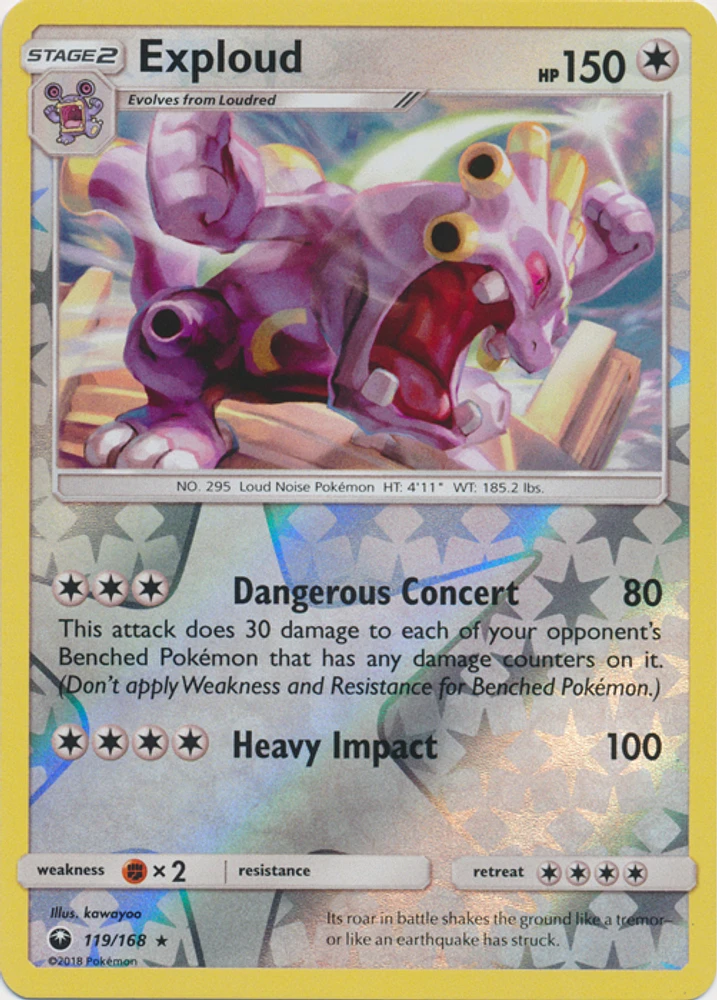 Exploud - 119/168 - Rare - Reverse Holo