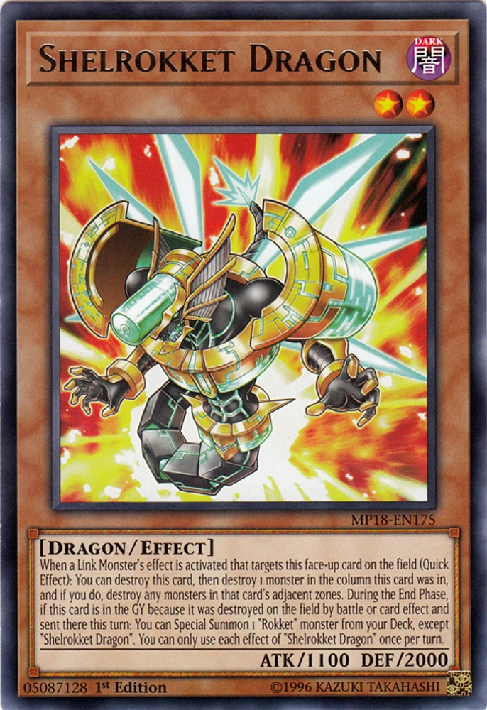 Shelrokket Dragon - MP18-EN175 - Rare - 1st Edition